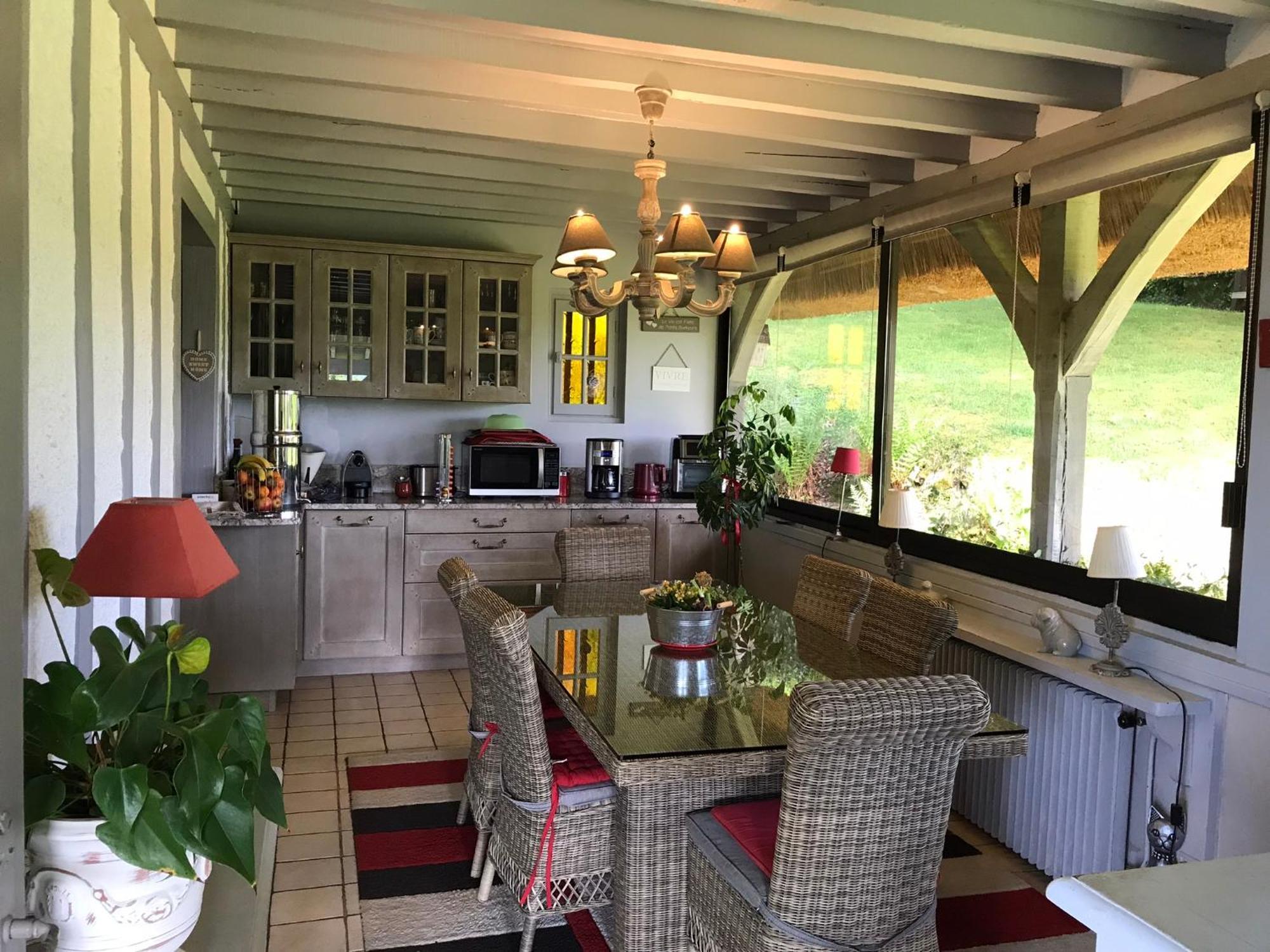 Les Chaumieres Du Pays D'Auge Bed & Breakfast Le Breuil-en-Auge Bagian luar foto